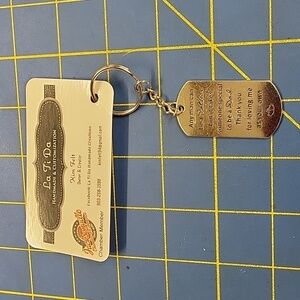 Father 1.5" Silver Tone Charm Keyring